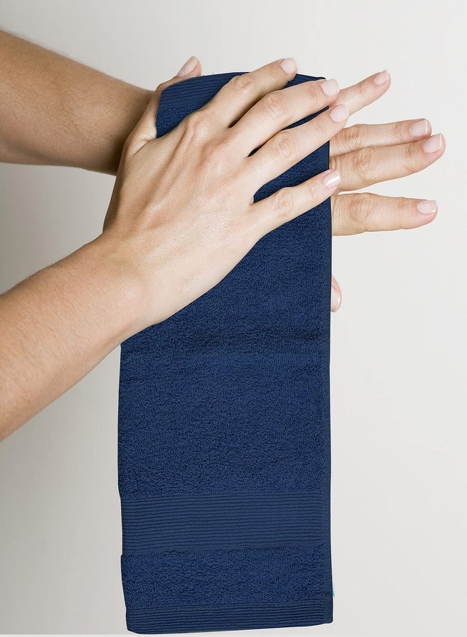 Softolle Premium Wash Cloths Pack of 12 (13" x 13") 100% Ring Spun Cotton | Luxury Washcloths | Ultra Soft Face Towels | Highly Absorbent Wash Cloths for face (Navy Blue) - Image 4